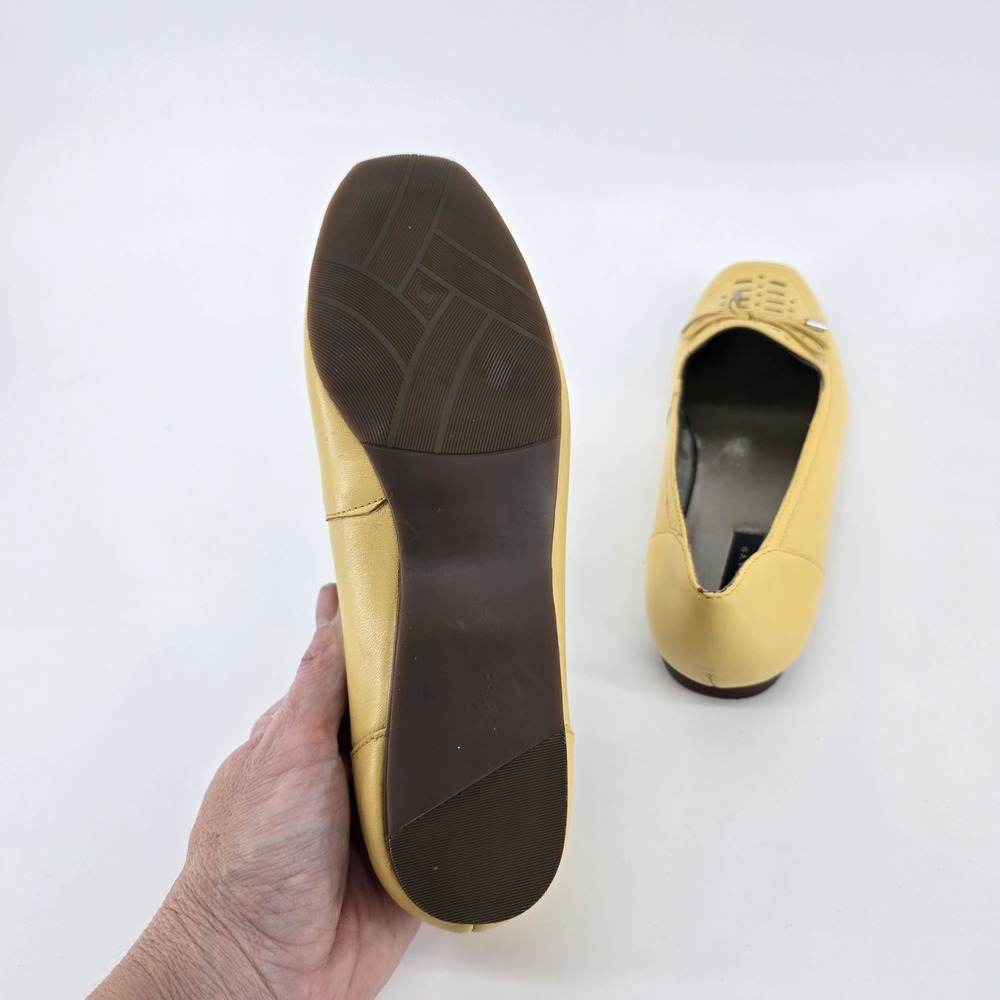 Womens Array Sweet Pea Flats Size 7m Yellow‎ Leather Excellent - Picture 7 of 7